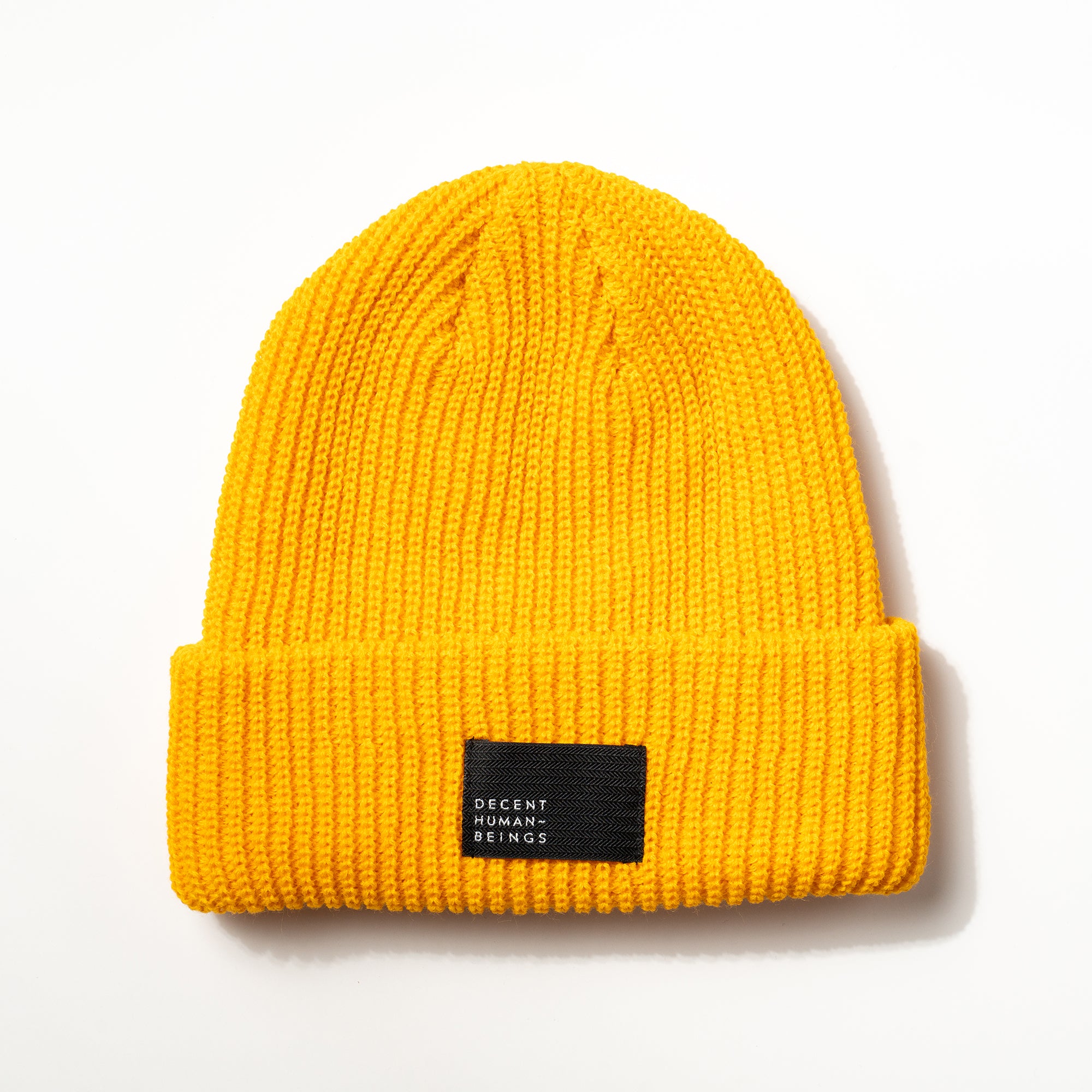 RIBBED BEANIE - MUSTARD