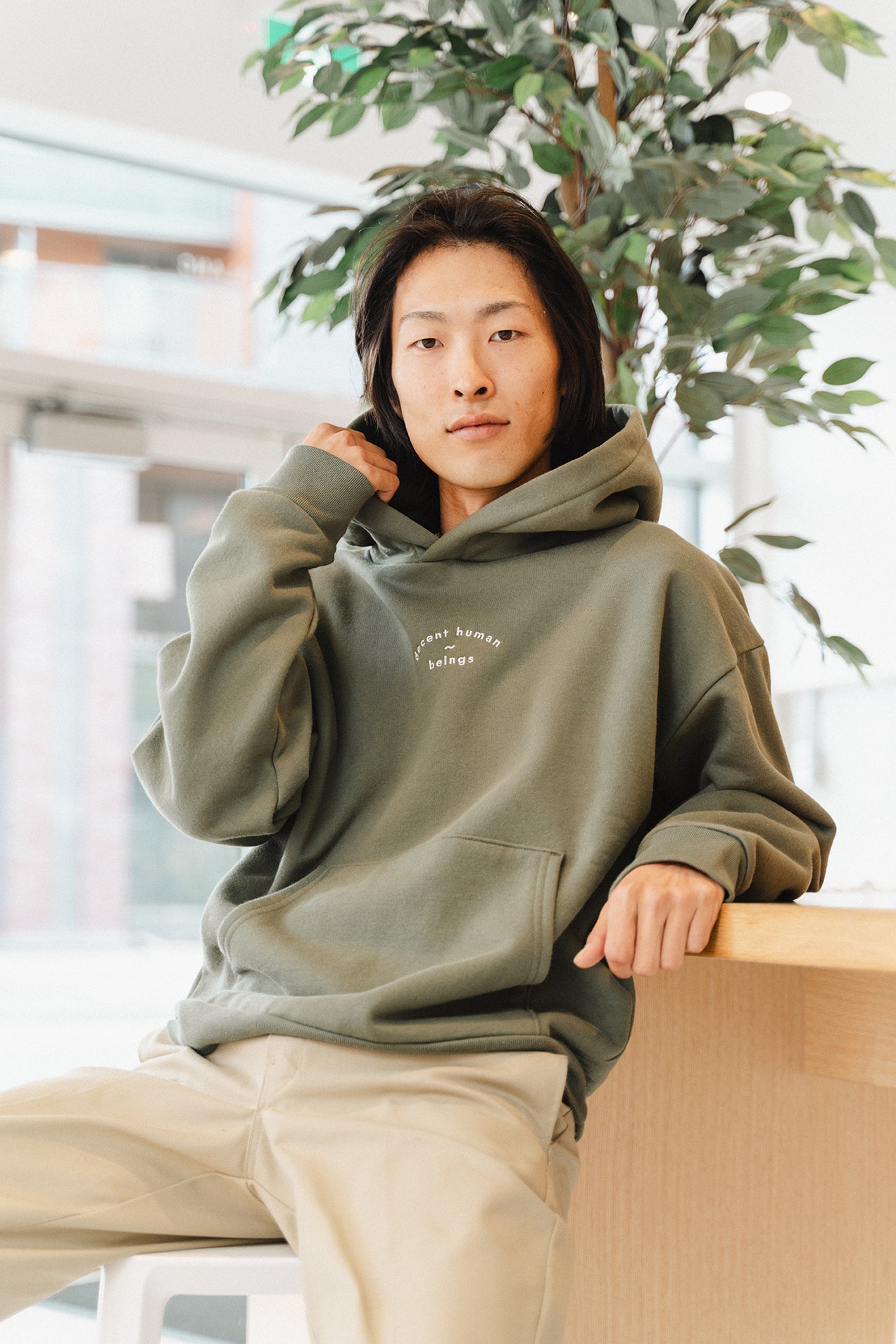 ARC LOGO HOODIE - OLIVE