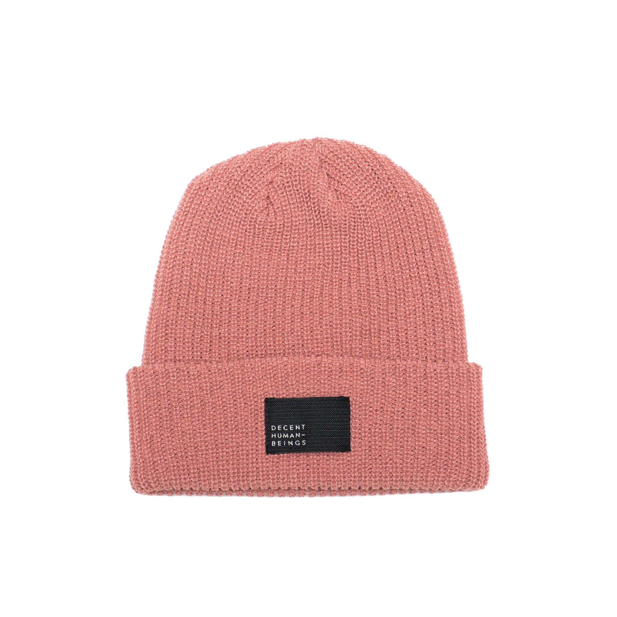 RIBBED BEANIE - DUSTY ROSE