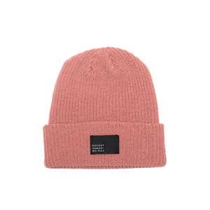 RIBBED BEANIE - DUSTY ROSE