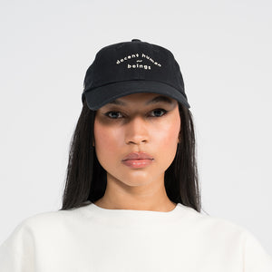 ARCHED LOGO UNSTRUCTURED CAP - BLACK