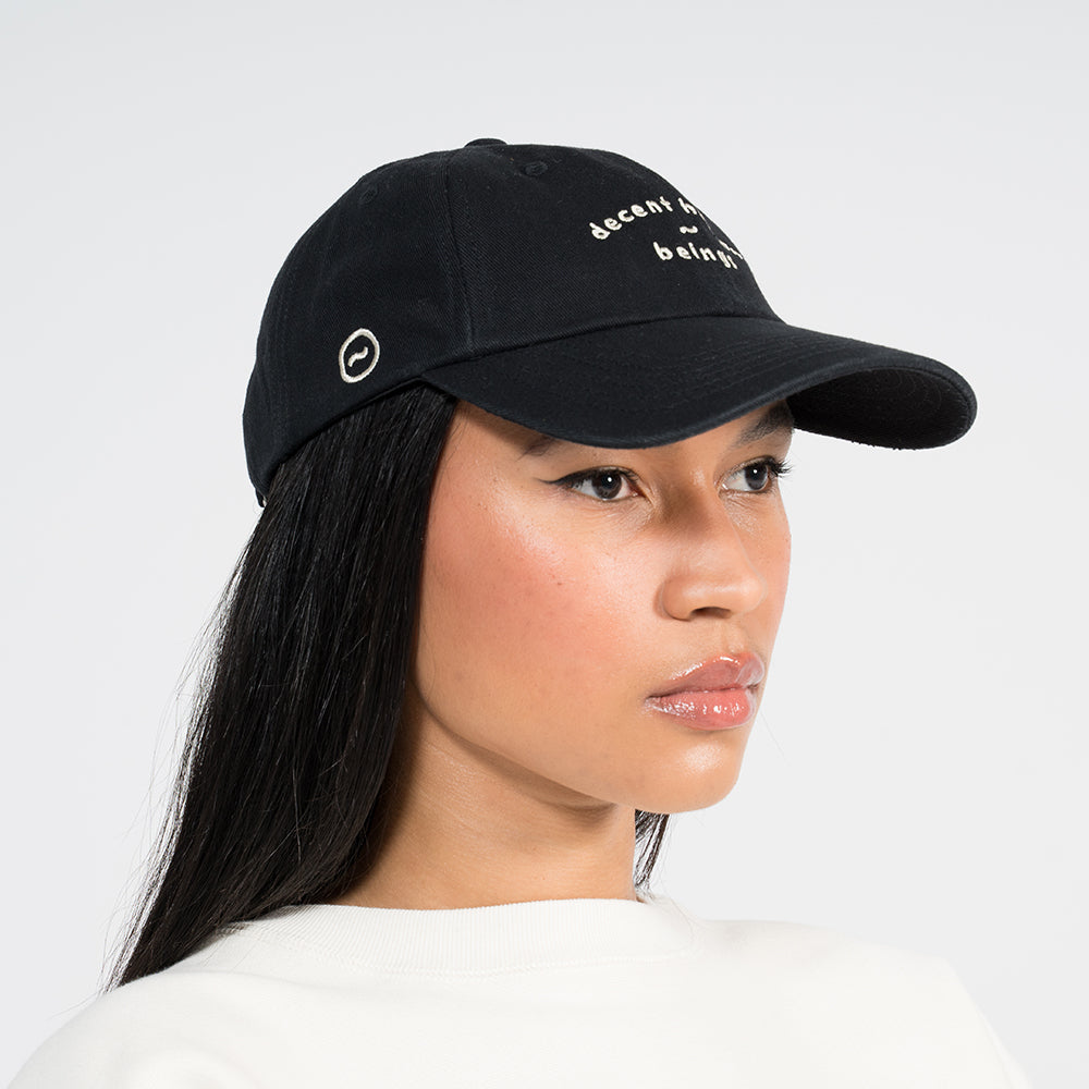 ARCHED LOGO UNSTRUCTURED CAP - BLACK