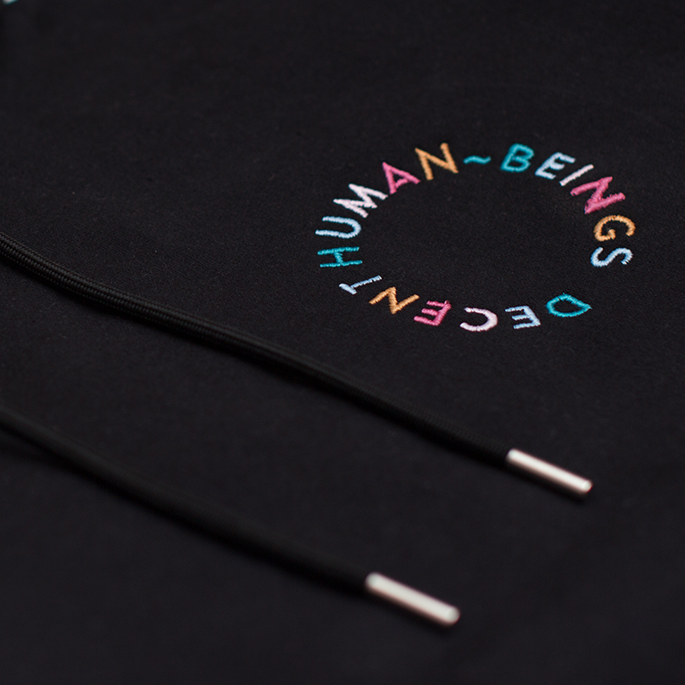 CIRCLE LOGO HOODIE - BLACK
