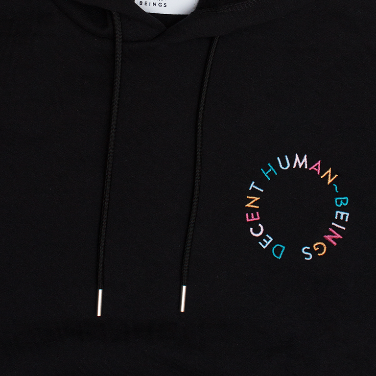 CIRCLE LOGO HOODIE - BLACK