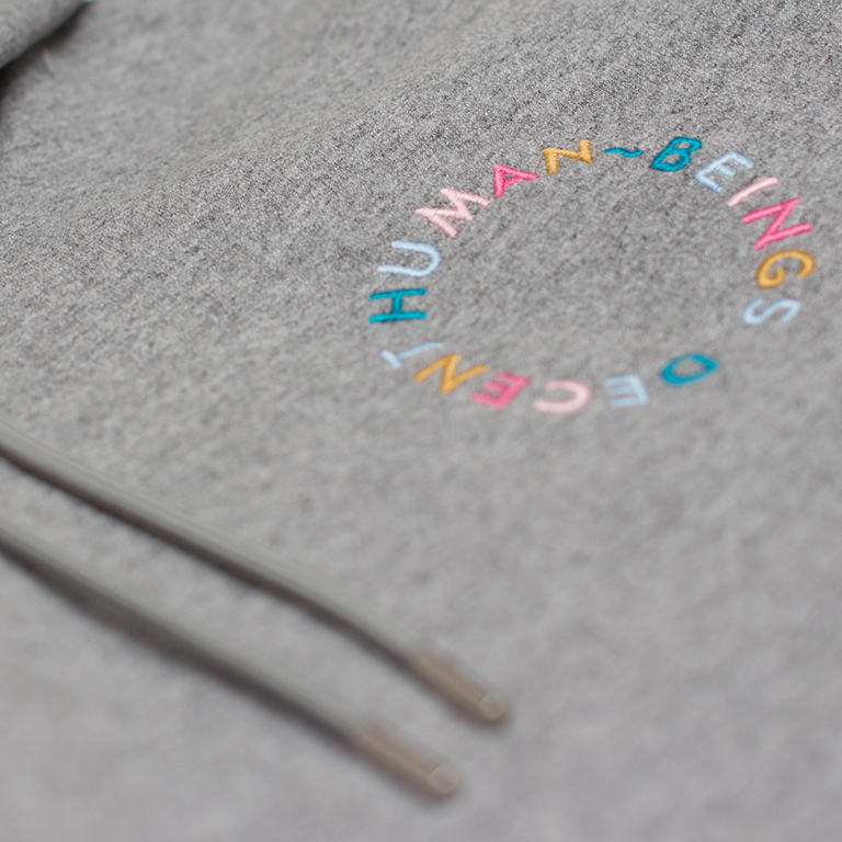 CIRCLE LOGO HOODIE - GREY